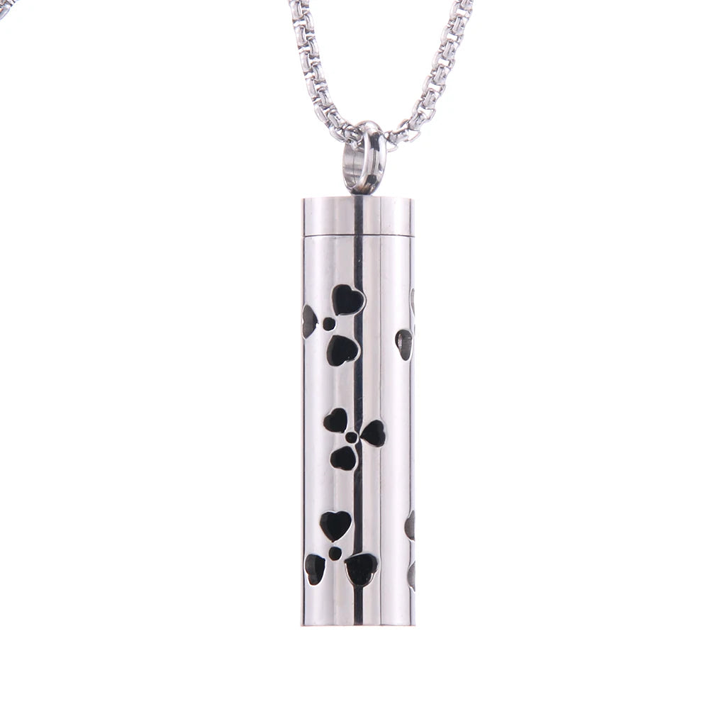 2023 New Aromatherapy Jewelry Necklaces Essential Oil Diffuser Necklace Stainless Steel Open Locket Aroma Scent Perfume Necklace