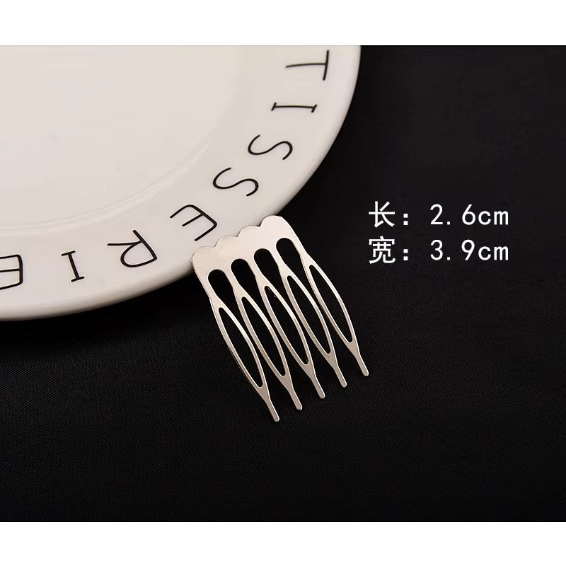 5/10 Teeth Metal Hair Comb Bronze Tone Hair Clips Claw Hairpins DIY Jewelry Findings & Components Wedding Hair Supplies