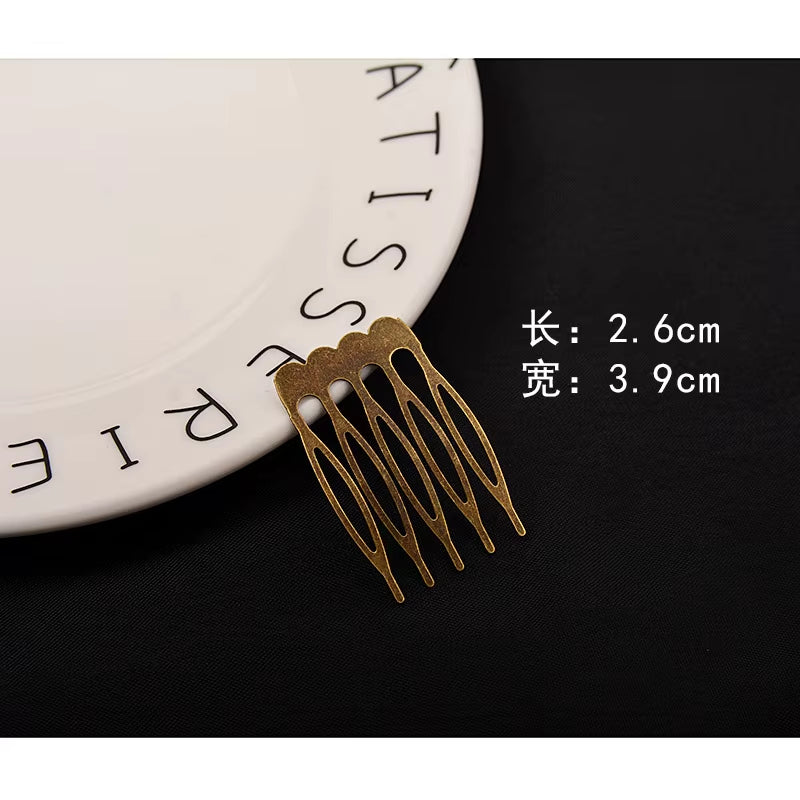 5/10 Teeth Metal Hair Comb Bronze Tone Hair Clips Claw Hairpins DIY Jewelry Findings & Components Wedding Hair Supplies