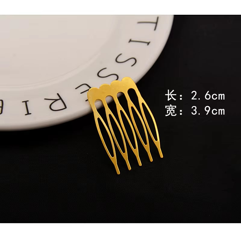 5/10 Teeth Metal Hair Comb Bronze Tone Hair Clips Claw Hairpins DIY Jewelry Findings & Components Wedding Hair Supplies