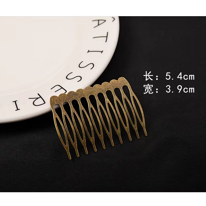 5/10 Teeth Metal Hair Comb Bronze Tone Hair Clips Claw Hairpins DIY Jewelry Findings & Components Wedding Hair Supplies